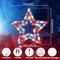 14" Lighted Red, White and Blue Patriotic Star Window Silhouette Decoration for Indoor & Outdoor Celebrations